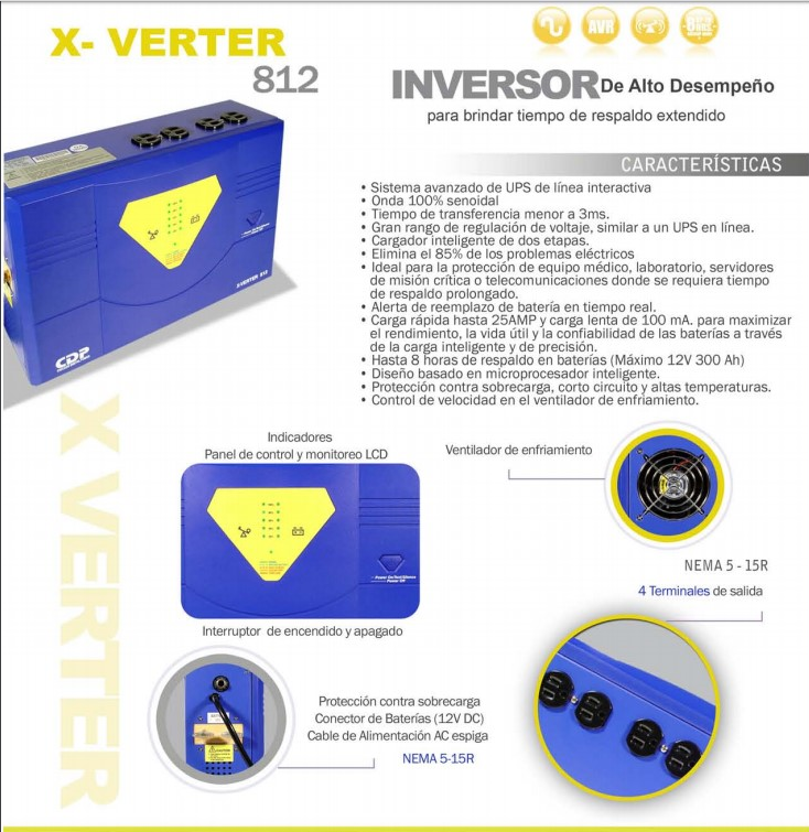 INVERSOR UPS CDP X-VERTER 812